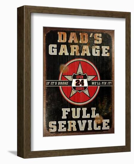 Dads Garage Vert-Retroplanet-Framed Giclee Print