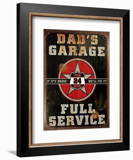 Dads Garage Vert-Retroplanet-Framed Giclee Print