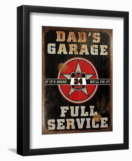 Dads Garage Vert-Retroplanet-Framed Giclee Print