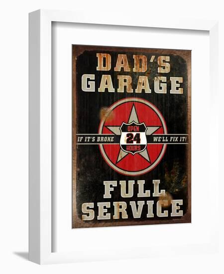 Dads Garage Vert-Retroplanet-Framed Giclee Print