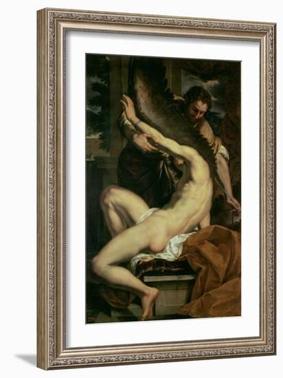 Daedalus and Icarus, 1642-6-Charles Le Brun-Framed Giclee Print