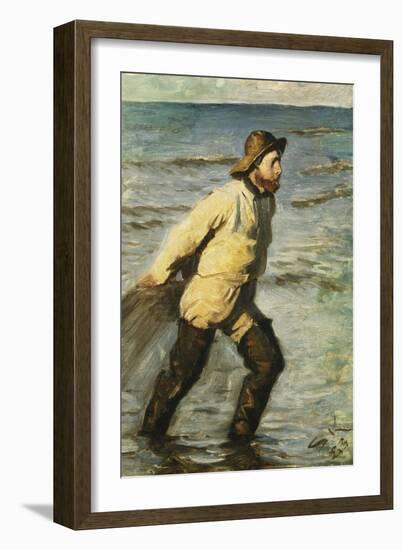 Daenischer Fischer Beim Einbringen Des Netzes-Peder Severin Kröyer-Framed Giclee Print