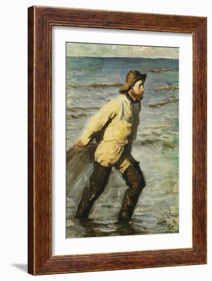 Daenischer Fischer Beim Einbringen Des Netzes-Peder Severin Kröyer-Framed Giclee Print