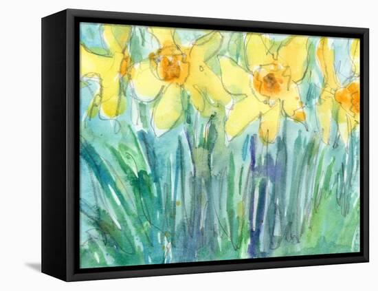 Daffodil Blooms I-Samuel Dixon-Framed Stretched Canvas