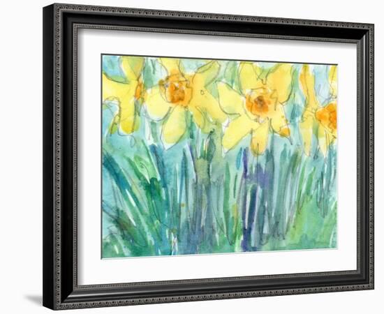 Daffodil Blooms I-Samuel Dixon-Framed Art Print