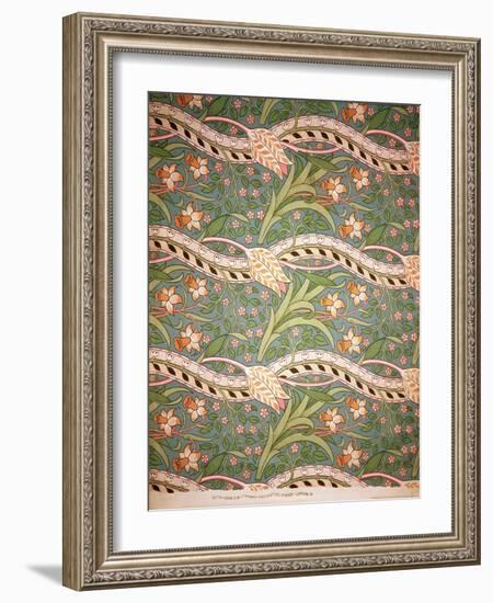 "Daffodil Chintz," 1875 (Printed Cotton)-John Henry Dearle-Framed Giclee Print