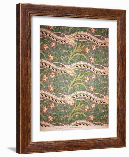 "Daffodil Chintz," 1875 (Printed Cotton)-John Henry Dearle-Framed Giclee Print