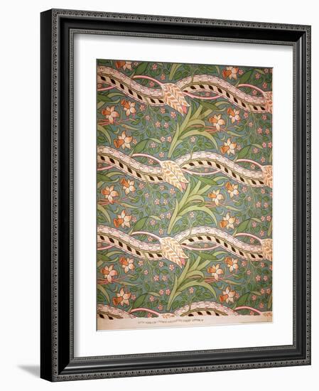 "Daffodil Chintz," 1875 (Printed Cotton)-John Henry Dearle-Framed Giclee Print