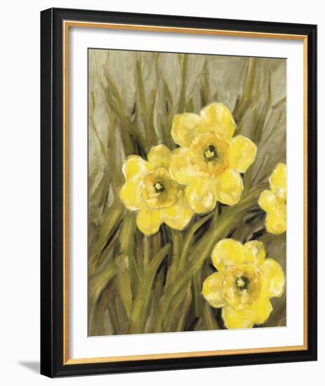 Daffodil Dance - Breeze-Aurora Bell-Framed Giclee Print