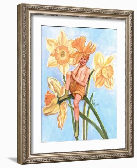 Daffodil Elf-Judy Mastrangelo-Framed Giclee Print