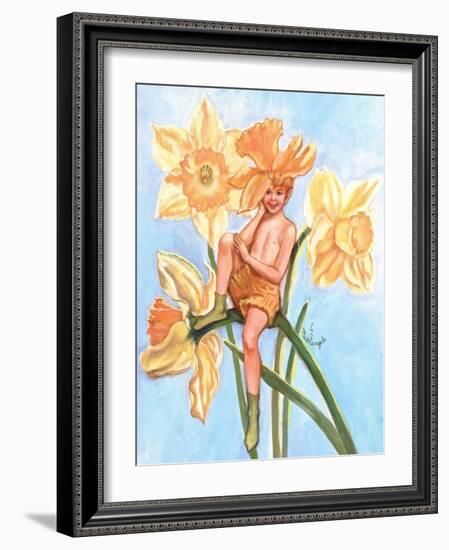 Daffodil Elf-Judy Mastrangelo-Framed Giclee Print