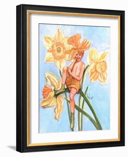 Daffodil Elf-Judy Mastrangelo-Framed Giclee Print