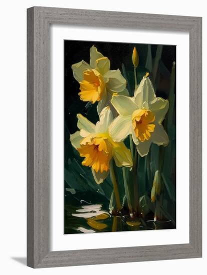 Daffodil I-Vivienne Dupont-Framed Art Print