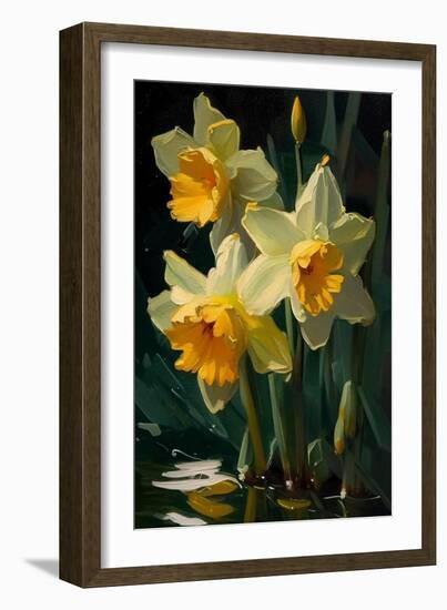 Daffodil I-Vivienne Dupont-Framed Art Print