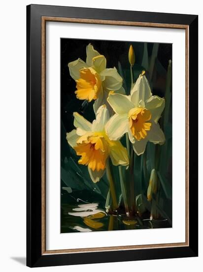 Daffodil I-Vivienne Dupont-Framed Art Print