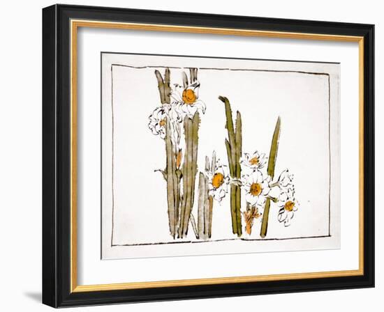 Daffodils a Comparison of Flowers-Zeshin Shibata-Framed Giclee Print