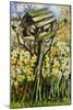 Daffodils, and Birds in the Birdhouse-Joan Thewsey-Mounted Giclee Print