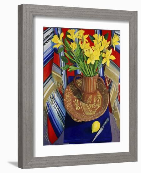 Daffodils and Lemons (Jonquilles et Citrons)-Isy Ochoa-Framed Giclee Print