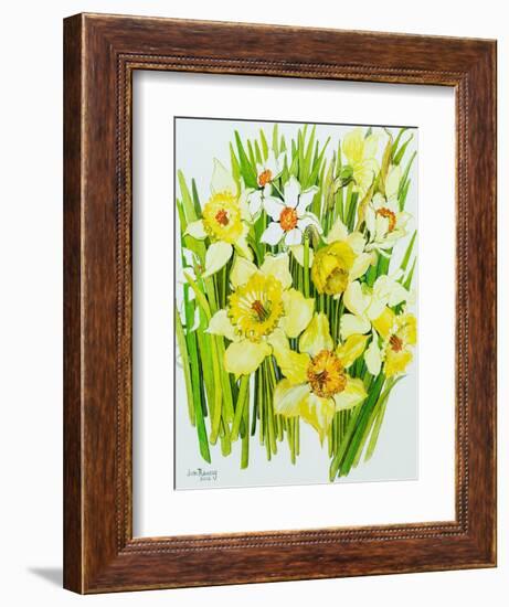 Daffodils and narcissus-Joan Thewsey-Framed Giclee Print