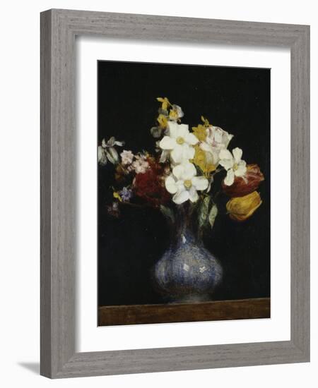 Daffodils and Tulips, c.1862-Henri Fantin-Latour-Framed Giclee Print