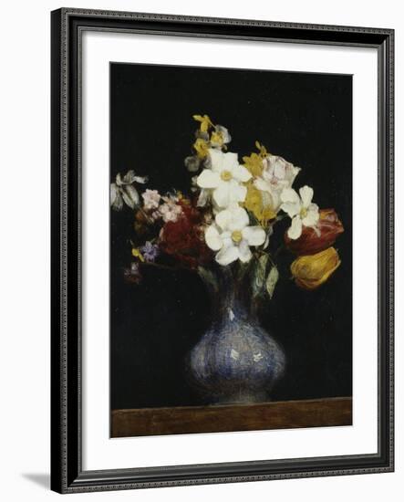 Daffodils and Tulips, c.1862-Henri Fantin-Latour-Framed Giclee Print