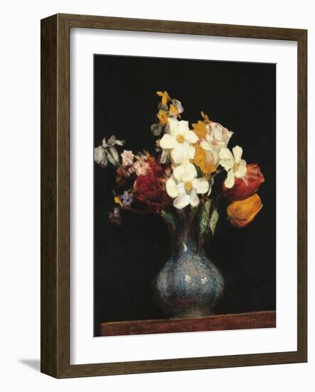 Daffodils and Tulips-Henri Fantin-Latour-Framed Giclee Print