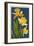 Daffodils - Blue Background-Lantern Press-Framed Art Print