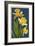 Daffodils - Blue Background-Lantern Press-Framed Art Print