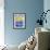 Daffodils in Cobalt-Sharon Pitts-Framed Giclee Print displayed on a wall