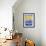 Daffodils in Cobalt-Sharon Pitts-Framed Giclee Print displayed on a wall