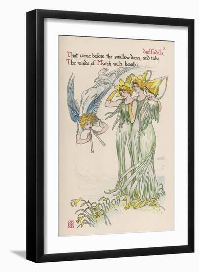 Daffodils Personified-Walter Crane-Framed Art Print