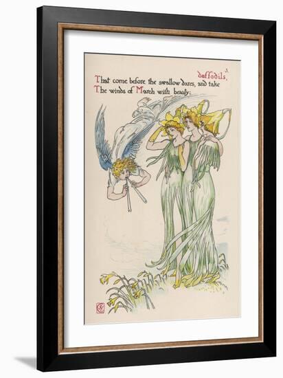 Daffodils Personified-Walter Crane-Framed Art Print