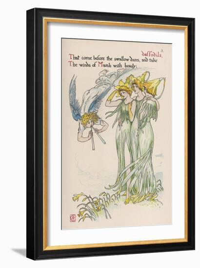 Daffodils Personified-Walter Crane-Framed Art Print