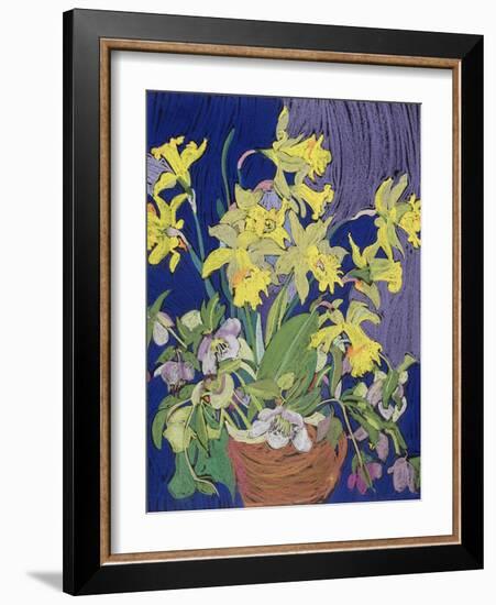 Daffodils with Jug-Frances Treanor-Framed Giclee Print