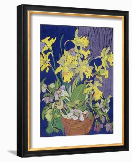 Daffodils with Jug-Frances Treanor-Framed Giclee Print