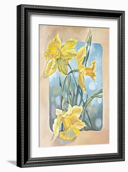 Daffodils-Judy Mastrangelo-Framed Premium Giclee Print