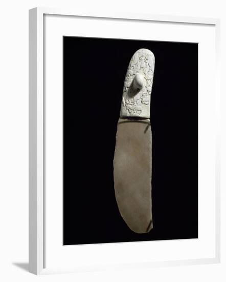 Dagger Decorated with War and Hunting Scenes, Flint Blade, Elephant Ivory Handle-null-Framed Giclee Print