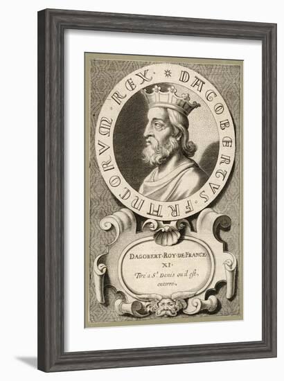 Dagobert I King of Neustria Son of Clotaire II the Last Merovingian King Before Les Rois Faineants-null-Framed Art Print