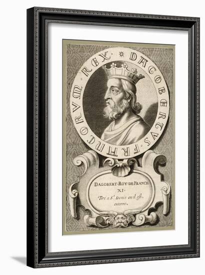 Dagobert I King of Neustria Son of Clotaire II the Last Merovingian King Before Les Rois Faineants-null-Framed Art Print