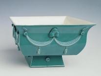 Soup Tureen with Turquoise Exterior Decorated in Relief-Dagobert Peche-Framed Premier Image Canvas