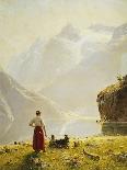 A Summer Day on a Norwegian Fjord-Dahl Hans-Framed Giclee Print