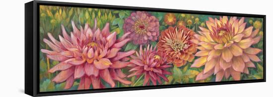 Dahlia Parade-Vera Hills-Framed Stretched Canvas