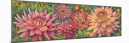 Dahlia Parade-Vera Hills-Mounted Art Print