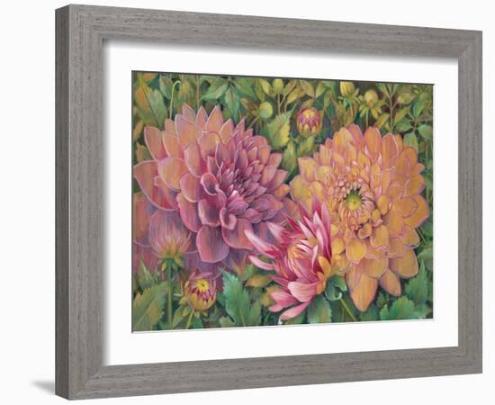 Dahlia Profile 1-Vera Hills-Framed Art Print