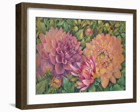 Dahlia Profile 1-Vera Hills-Framed Art Print