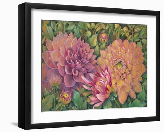 Dahlia Profile 1-Vera Hills-Framed Art Print