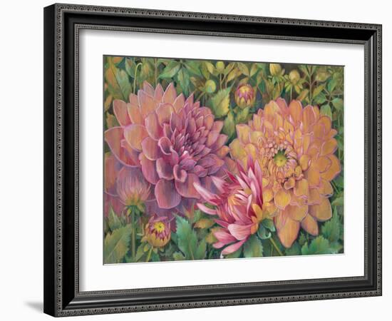 Dahlia Profile 1-Vera Hills-Framed Art Print