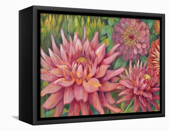 Dahlia Profile 2-Vera Hills-Framed Stretched Canvas