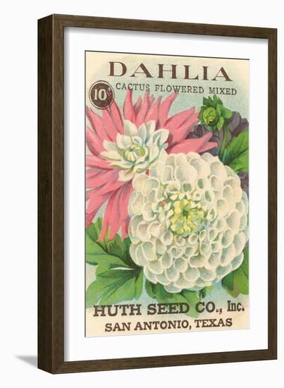 Dahlia Seed Packet-null-Framed Art Print