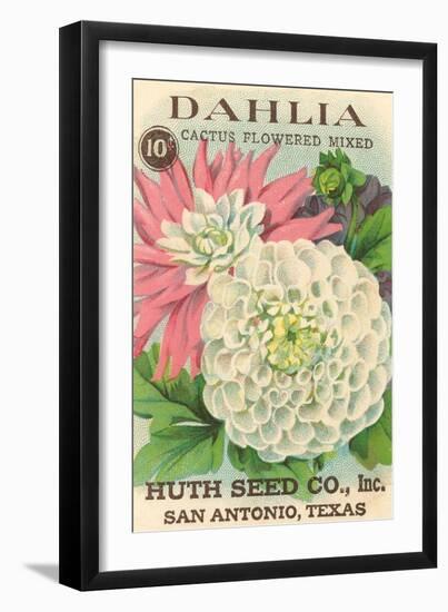 Dahlia Seed Packet-null-Framed Art Print